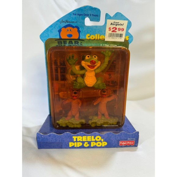 Bear in the Big Blue House 1998 Fisher Price Figures (Sealed) Treelo, Pip & Pop - Picture 2 of 5